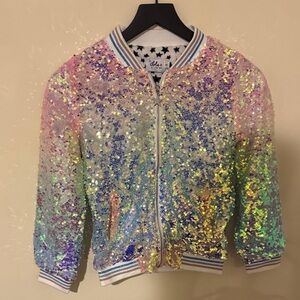 Lola + The Boys Icy Ombré Sequin Jacket - Girls Size 8
